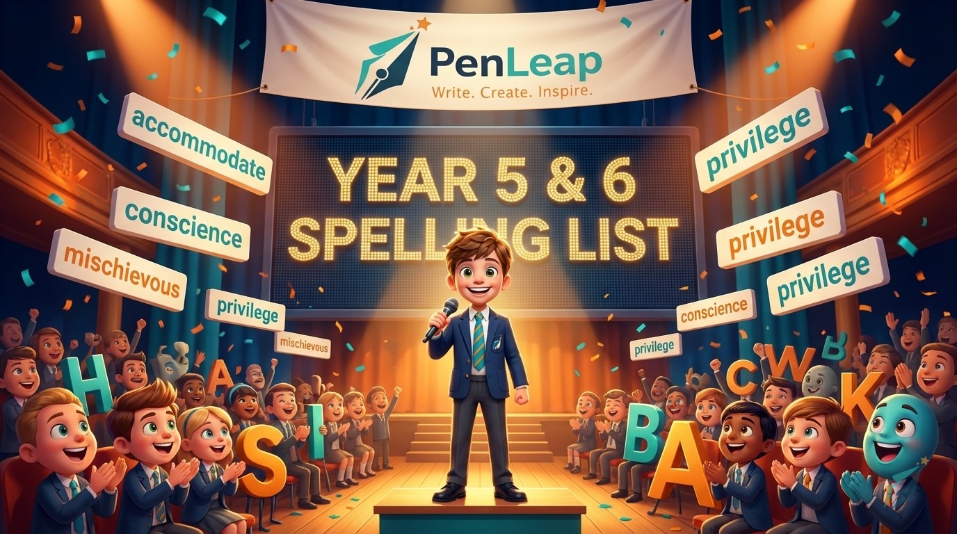Year 5 and 6 Spelling List for 11+ Preparation